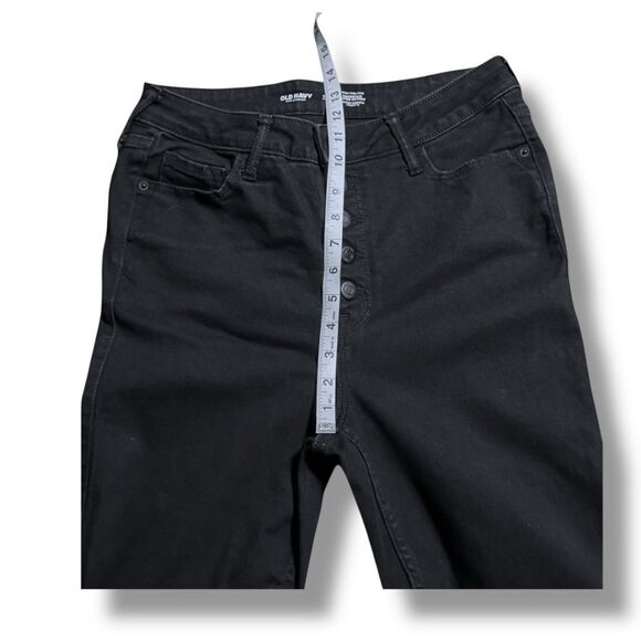 Old Navy Extra High Rise Rockstar Super Skinny Black Denim Jeans Women’s Sz 10T - Picture 5 of 13